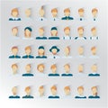 35 male icons for user intarfase , blond hair color.