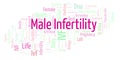 male infertility word cloud.