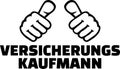 Male insurance broker thumbs german