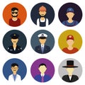 The male job icons set