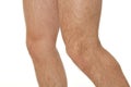 male legs close up on white background Royalty Free Stock Photo