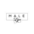 Male lips vector typography unit