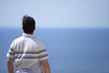 Male Looking Out to Sea Royalty Free Stock Photo