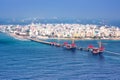 Male Maldives capital city island sea bridge aerial photo Royalty Free Stock Photo