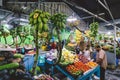 Local People buying Fresh and Colorful Fruits and Vegetables on the Maldivian Market in Male City