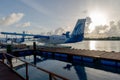 Male, Maldives - June 25th 2018 : Maldivien seaplane departure