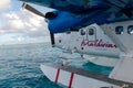 Male, Maldives - June 25th 2018 : Maldivien seaplane departure