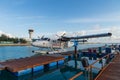 Male, Maldives - June 25th 2018 : Maldivien seaplane departure