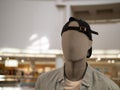Male mannequin with backwards baseball cap in a department store Royalty Free Stock Photo
