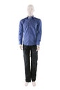 Male mannequin dressed in shirt and jeans Royalty Free Stock Photo