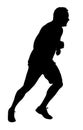 Male Marathon Runner Silhouette