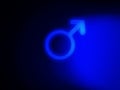 Glowing Male Men Gender Symbole Icon