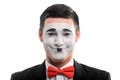 Male mime smiling Royalty Free Stock Photo