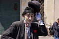 Male mimeactor looking like a Charlie Chaplin