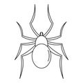 Male mouse spider icon, outline style
