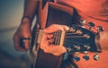 Male Musician Playing Acoustic Guitar Royalty Free Stock Photo