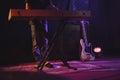 Male musician playing piano in nightclub Royalty Free Stock Photo