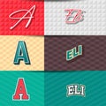 ,Male name,ELI in various Retro graphic design elements, set of vector Retro Typography graphic design illustration