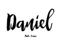 Daniel Male Name Stylish Bold Grunge Typography Text Lettering Vector Design
