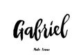 Gabriel Male Name Stylish Bold Grunge Typography Text Lettering Vector Design