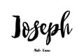 Joseph Male Name Stylish Bold Grunge Typography Text Lettering Vector Design