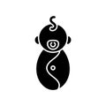 Male newborn black glyph icon