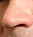 Male nose. close