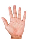 Male palm hand