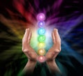 Male Healer Sending Chakra Healing Energy Royalty Free Stock Photo