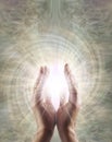 Male Reiki Healing Hands Kundalini Energy Background Royalty Free Stock Photo