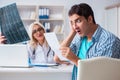 The male patient angry at expensive healthcare bill Royalty Free Stock Photo