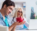 Male patient angry at expensive healthcare bill Royalty Free Stock Photo