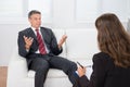 Patient Talking With Psychiatrist Royalty Free Stock Photo