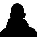 Male person silhouette isolated on white background Royalty Free Stock Photo