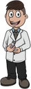 Male Pharmacist Cartoon Color Illustration