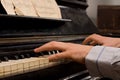 Male pianist practicing Royalty Free Stock Photo