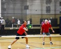 Male Pickleball Players in Action Royalty Free Stock Photo