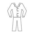 Male pijama clothes isolated cartoon