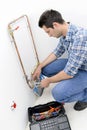 male plumber at work Royalty Free Stock Photo