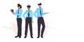 Male police officers standing together policemen in uniform security authority justice law service concept