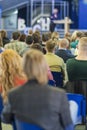 Male Professional Lecturer Speaking In front of the People