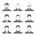 Male Profile Icons Royalty Free Stock Photo