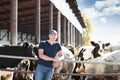 Male rancher in a farm Royalty Free Stock Photo