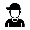 Male reception vector glyph flat icon