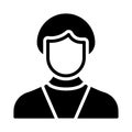 Male reception vector glyph flat icon