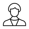 Male reception vector thin line icon