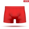 Male red underpants brief. Vector Illustration
