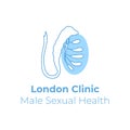 Male reproductive system. Vector illustration Royalty Free Stock Photo