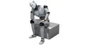 Male robot thinking Royalty Free Stock Photo