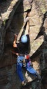 Male rock climber